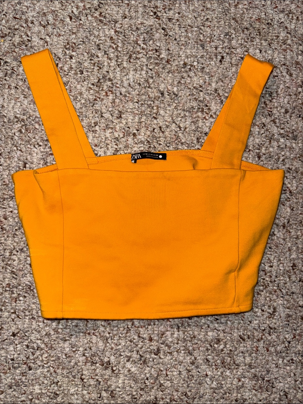 Zara Square-Neck Crop Tank Top